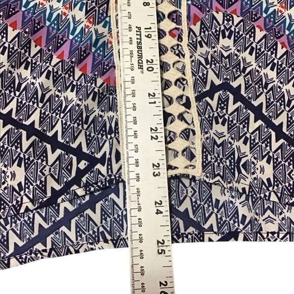 Cato Aztec Multicolor Peasant Patterned‎ Poncho Top M - Picture 8 of 12
